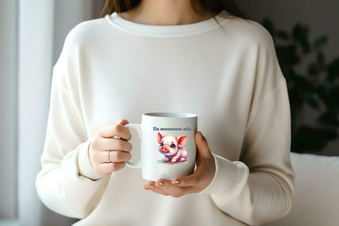 Cartoon Cute Piggy - I'm sooooo cool,High Quality Digital Download SVG ButterflyCraftDigital 