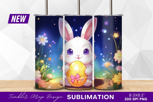 Cartoon easter bunny holding golden egg Sublimation Regulrcrative 