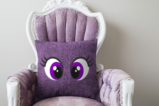 Cartoon Eyes with Lashes Applique Embroidery Embroidery/Applique DESIGNS Designed by Geeks 