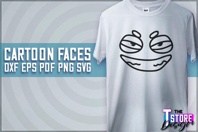 Cartoon Face SVG | Funny Face SVG Design | Funny Emotions SVG SVG The T Store Design 