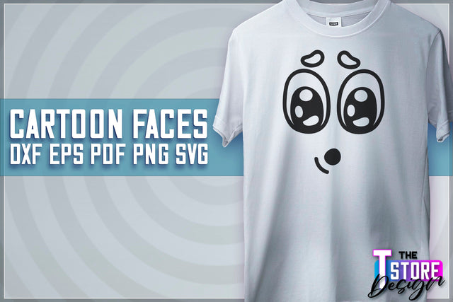 Cartoon Face SVG | Funny Face SVG Design | Funny Emotions SVG SVG The T Store Design 