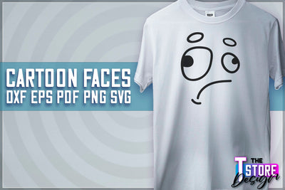 Cartoon Face SVG | Funny Face SVG Design | Funny Emotions SVG SVG The T Store Design 