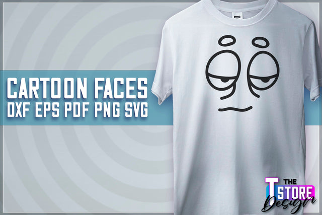 Cartoon Face SVG | Funny Face SVG Design | Funny Emotions SVG SVG The T Store Design 