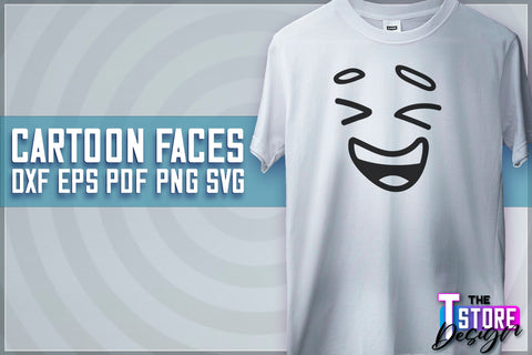 Cartoon Face SVG | Funny Face SVG Design | Funny Emotions SVG SVG The T Store Design 
