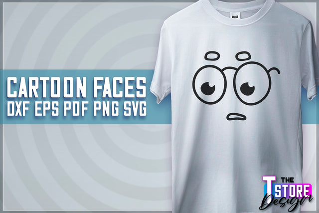 Cartoon Face SVG | Funny Face SVG Design | Funny Emotions SVG SVG The T Store Design 