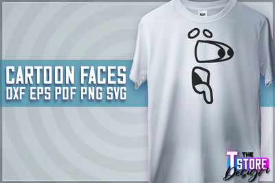 Cartoon Face SVG | Funny Face SVG Design | Funny Emotions SVG SVG The T Store Design 