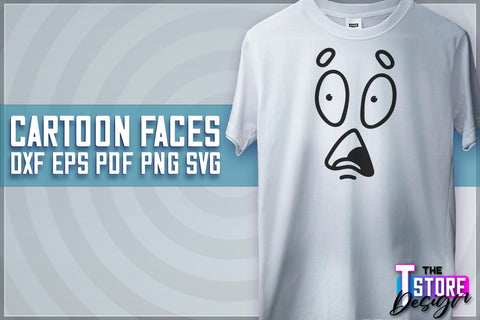 Cartoon Face SVG | Funny Face SVG Design | Funny Emotions SVG SVG The T Store Design 