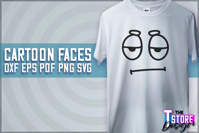 Cartoon Face SVG | Funny Face SVG Design | Funny Emotions SVG SVG The T Store Design 
