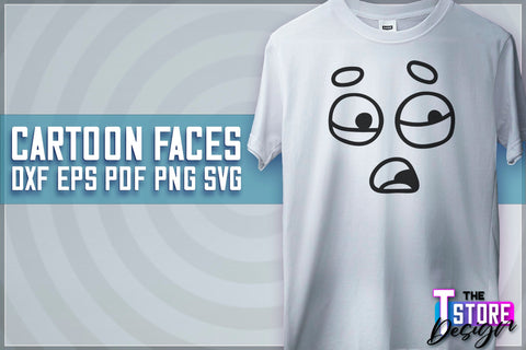 Cartoon Face SVG | Funny Face SVG Design | Funny Emotions SVG SVG The T Store Design 