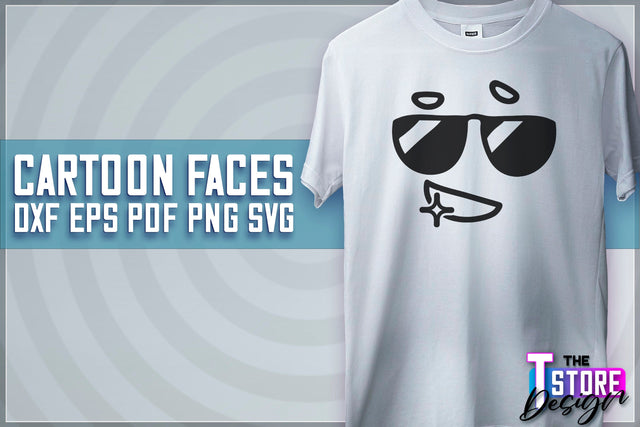 Cartoon Face SVG | Funny Face SVG Design | Funny Emotions SVG SVG The T Store Design 