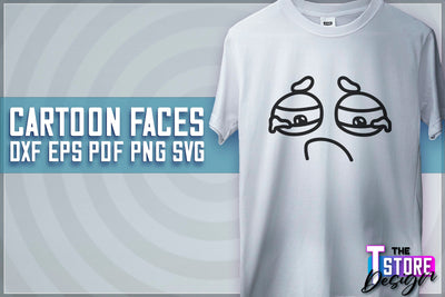 Cartoon Face SVG | Funny Face SVG Design | Funny Emotions SVG SVG The T Store Design 