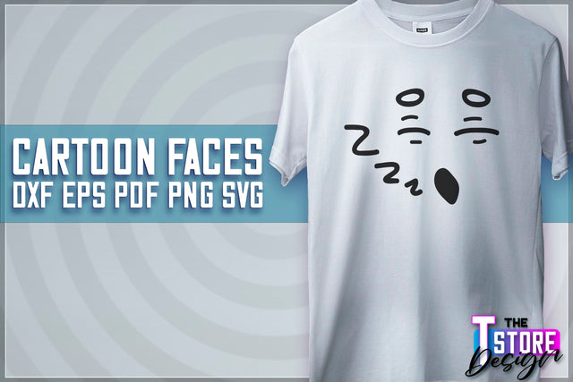 Cartoon Face SVG | Funny Face SVG Design | Funny Emotions SVG SVG The T Store Design 