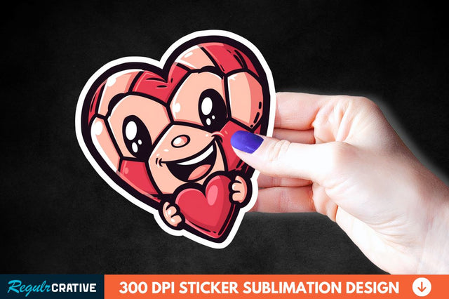 Cartoon Heart Sticker Clipart Sublimation Regulrcrative 