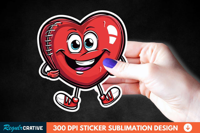Cartoon Heart Sticker Clipart Sublimation Regulrcrative 