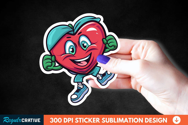 Cartoon Heart Sticker Clipart Sublimation Regulrcrative 