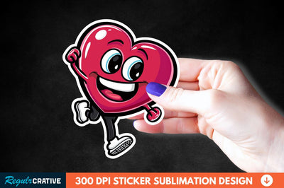 Cartoon Heart Sticker Clipart Sublimation Regulrcrative 