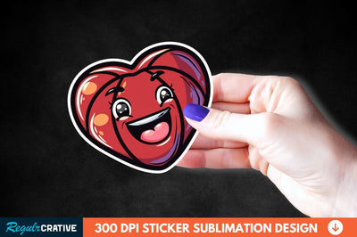 Cartoon Heart Sticker Clipart Sublimation Regulrcrative 