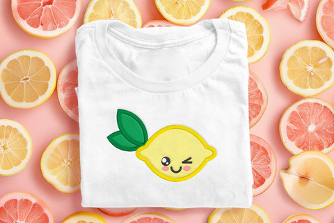 Cartoon Lemon Applique Embroidery Embroidery/Applique DESIGNS Designed by Geeks 