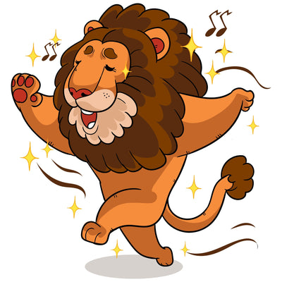 Cartoon lion singing and dancing SVG naemmiah021 