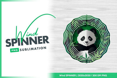 Cartoon Panda Bear in Lush Green Foliage Illustration Sublimation Regulrcrative 
