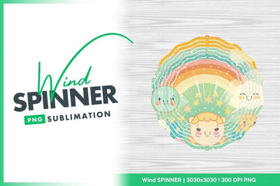 Cartoon Rainbow with Smiling Characters and Stars in a Whimsical Illustration Sublimation Regulrcrative 
