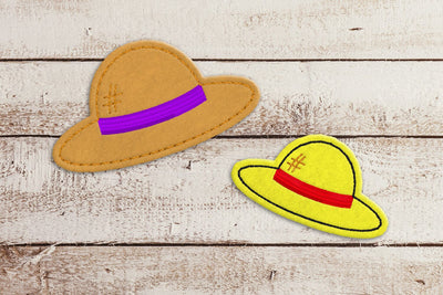 Cartoon Straw Hat ITH Feltie Applique Embroidery Embroidery/Applique DESIGNS Risa Rocks It 