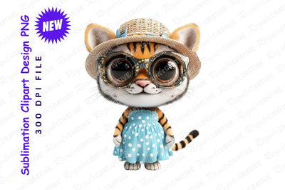 Cartoon tiger clipart png summer fashion Sublimation Regulrcrative 