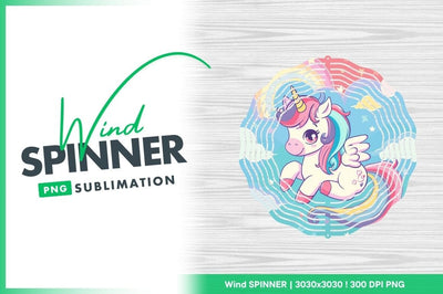 Cartoon Unicorn with Rainbow Mane and Tail Flying in a Sky with Clouds and Stars Sublimation Regulrcrative 