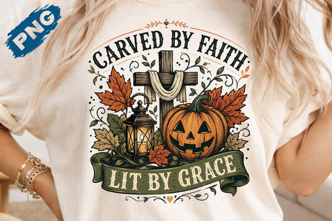 Carved by Faith Lit By Grace Design Christian Halloween Png Religious Fall Christian Png Life Without Jesus Is Scary Falloween Jesus Png SVG DesignDestine 