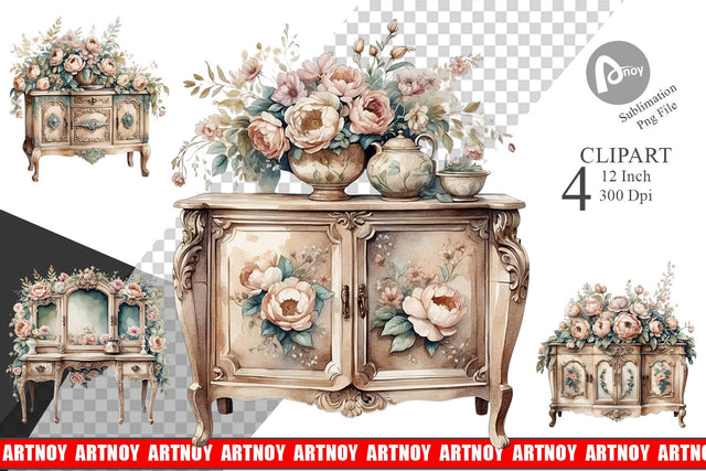 Carved Furniture Clipart Sublimation artnoy 