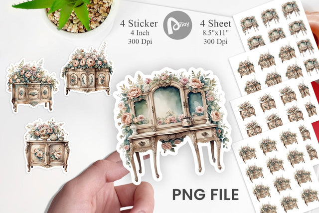 Carved Furniture Sticker Sublimation artnoy 