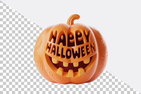 Carved Halloween pumpkin with Happy Clipart Sublimation SVGArt 