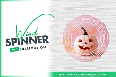 Carved White Pumpkin with Black Stem on Pink and Orange Background Sublimation Regulrcrative 