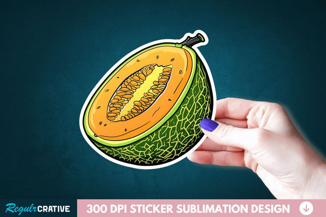 Casaba Melon Sticker Clipart Sublimation Regulrcrative 