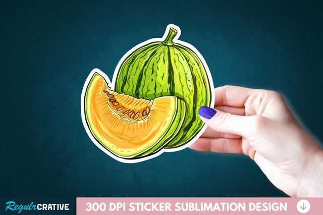 Casaba Melon Sticker Clipart Sublimation Regulrcrative 