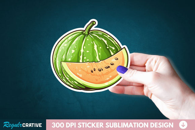 Casaba Melon Sticker Clipart Sublimation Regulrcrative 