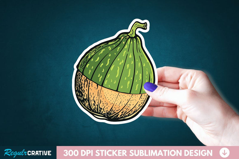 Casaba Melon Sticker Clipart Sublimation Regulrcrative 