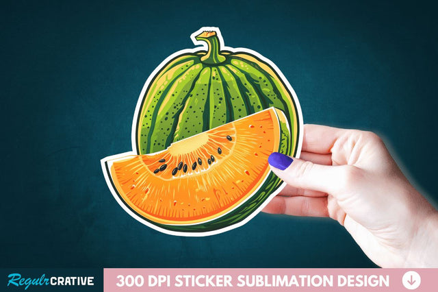 Casaba Melon Sticker Clipart Sublimation Regulrcrative 