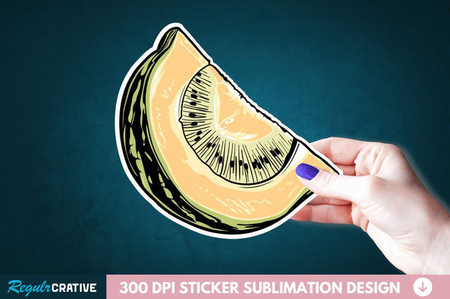Casaba Melon Sticker Clipart Sublimation Regulrcrative 