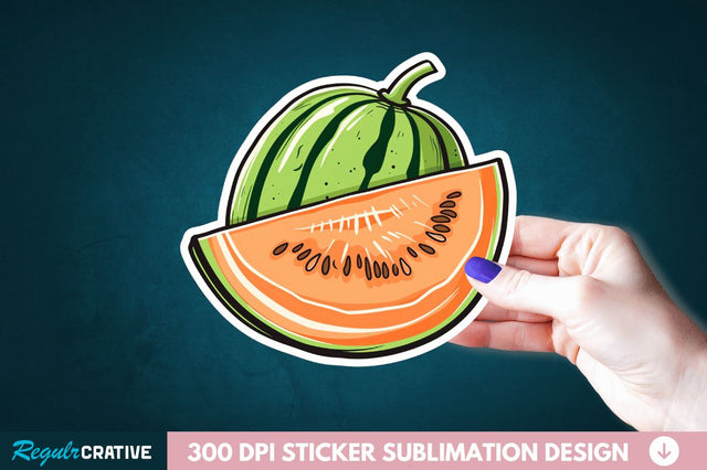 Casaba Melon Sticker Clipart Sublimation Regulrcrative 