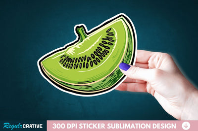 Casaba Melon Sticker Clipart Sublimation Regulrcrative 