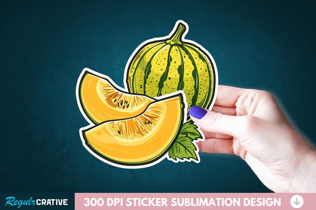 Casaba Melon Sticker Clipart Sublimation Regulrcrative 