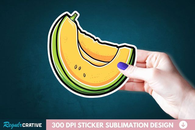 Casaba Melon Sticker Clipart Sublimation Regulrcrative 