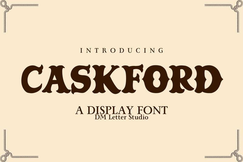 Caskford Font Dm Letter Studio 
