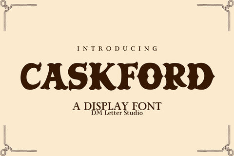 Caskford Font Dm Letter Studio 