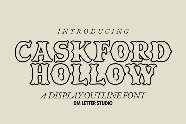 Caskford Hollow Font Dm Letter Studio 