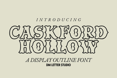 Caskford Hollow Font Dm Letter Studio 