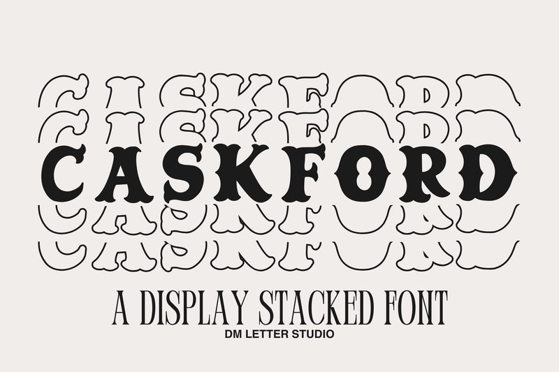 Caskford Stacked Font Dm Letter Studio 