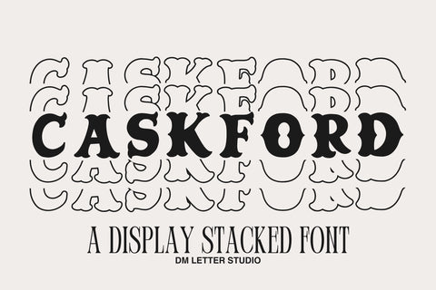 Caskford Stacked Font Dm Letter Studio 