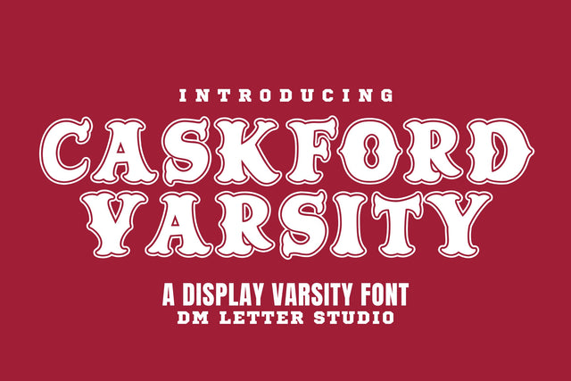 Caskford Varsity Font Font Dm Letter Studio 
